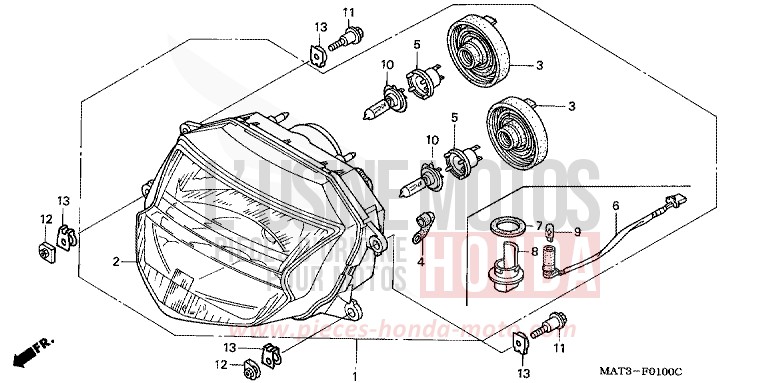 SCHEINWERFER von Super Blackbird CANDY MUTHOS MAGENTA (R228) von 1997
